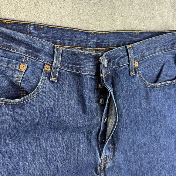 LEVIS 501xx Straight Leg Button Fly Mens Medium Wash Casual Denim Jeans 38x30 - Picture 5 of 9